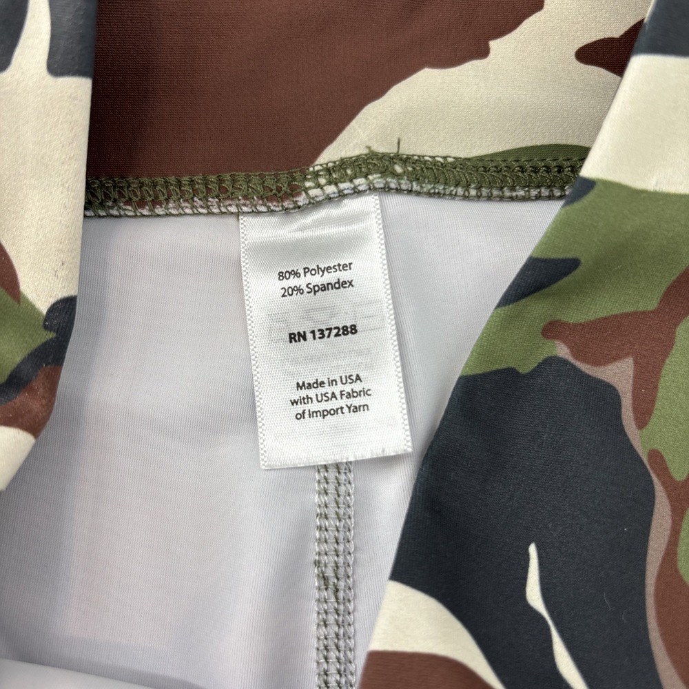 Year Of Ours Women Ankle Leggings Camo Print Size Large Military Green NICE! - Picture 4 of 6